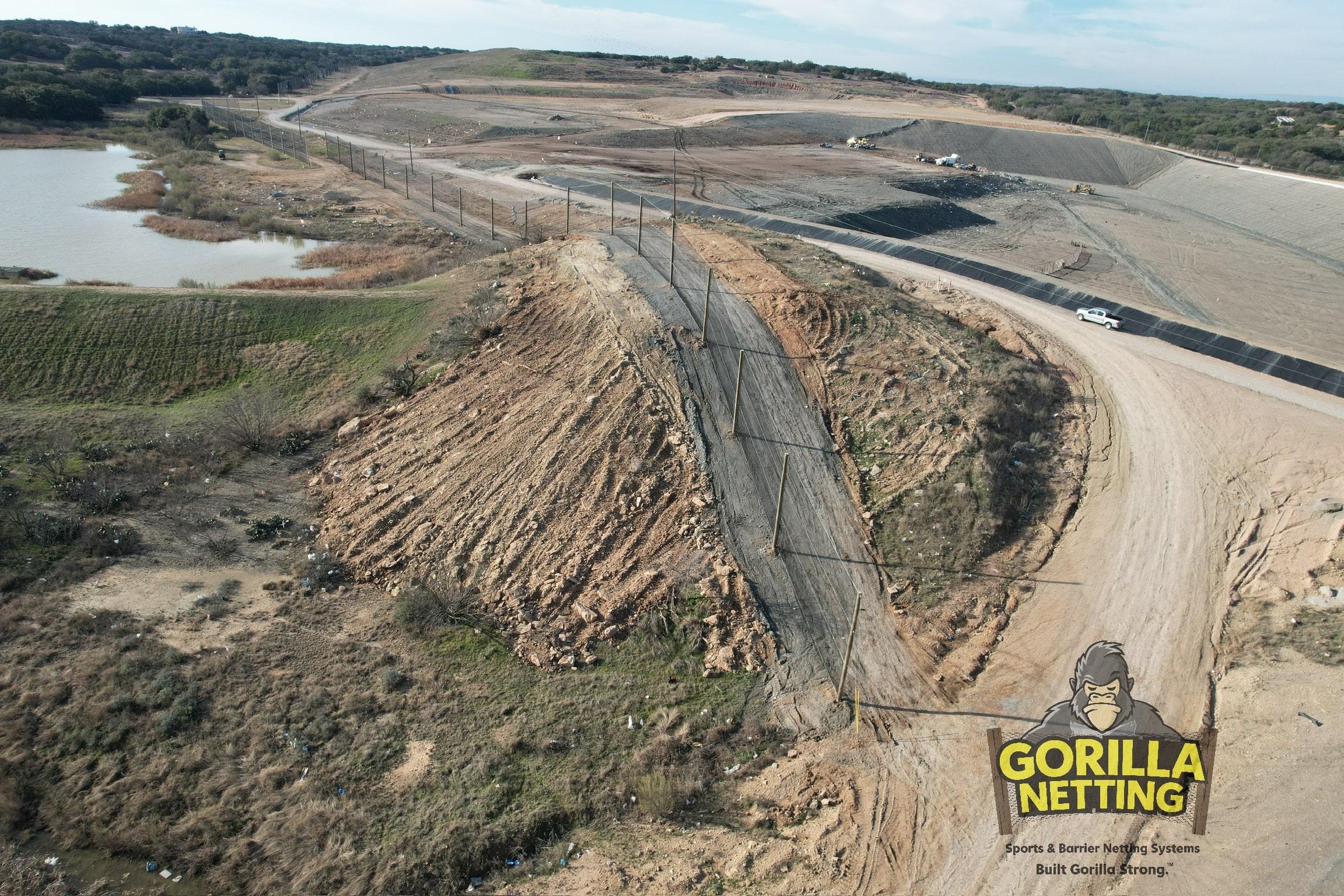 Custom-Built Litter Control Netting System for the City of Brownwood, Texas