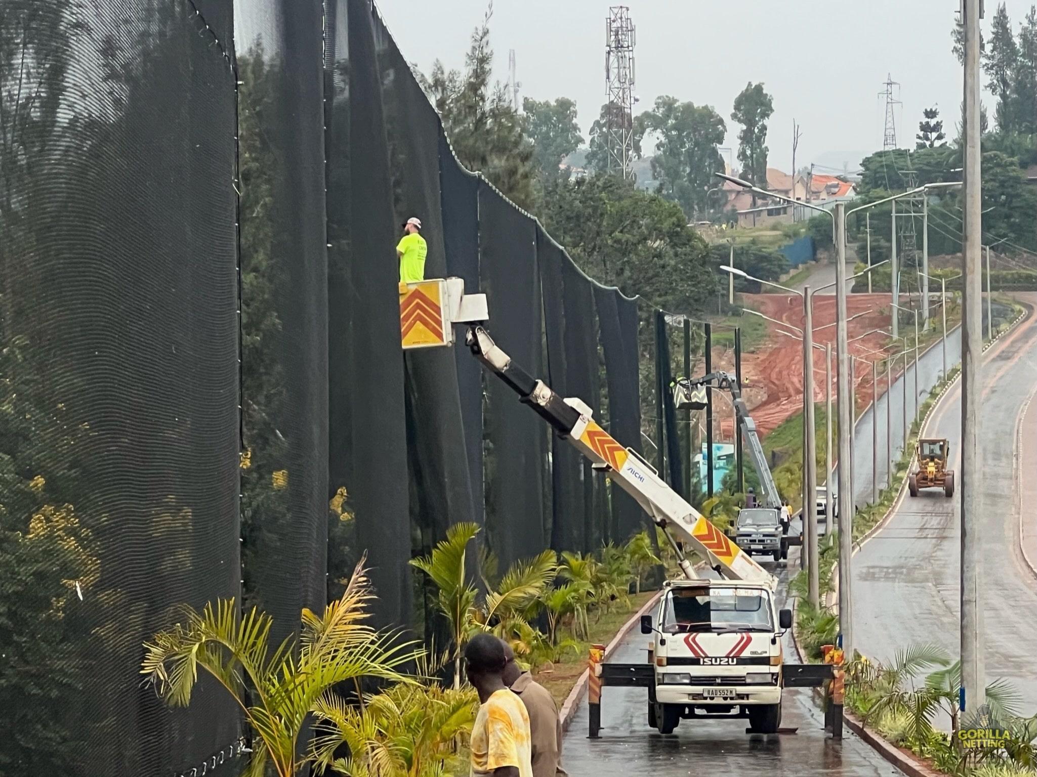 Driving Range Netting Installation at Kigali Golf Resort & Villas, Kigali, Rwanda