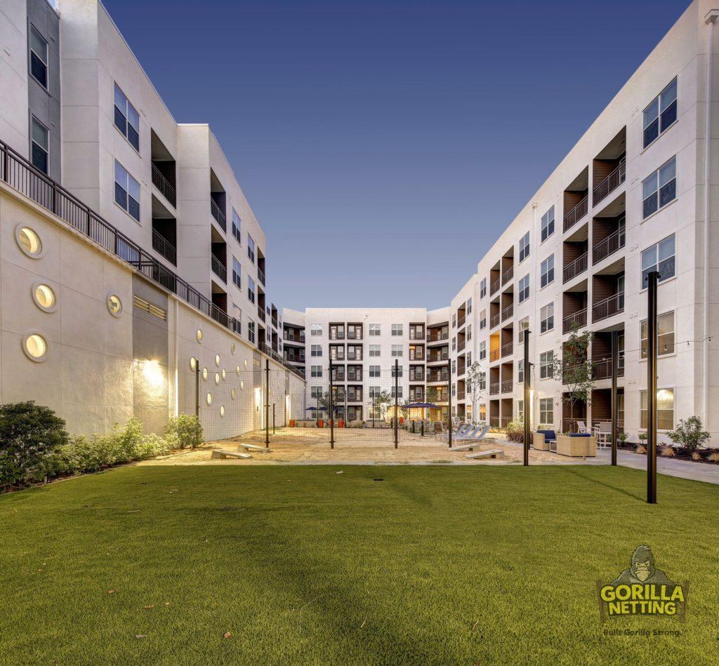 Custom Sports Barrier Netting Installed for Ball Containment